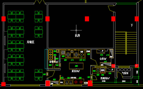 小型工厂食堂厨房设计图纸